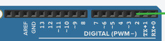 digital pins + SCL and SDA pin locations